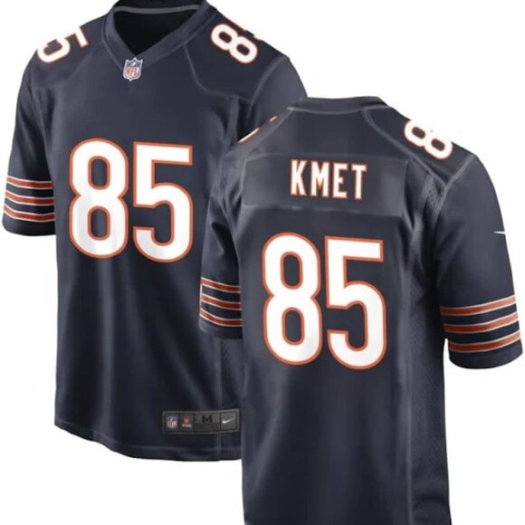 Mens Youths Kids Womens 85 Cole Kmet Navy Stitched Jersey